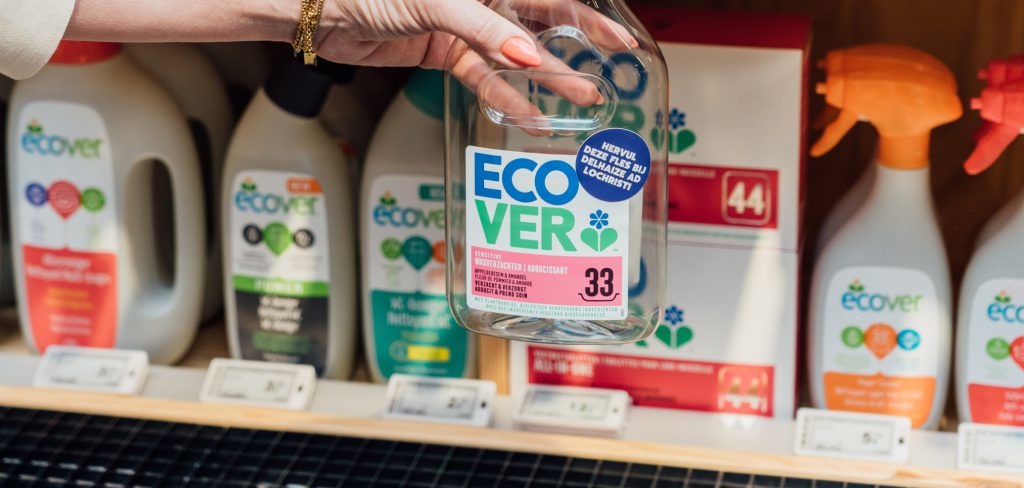 Accompagnement vers la distribution vrac de la marque Ecover