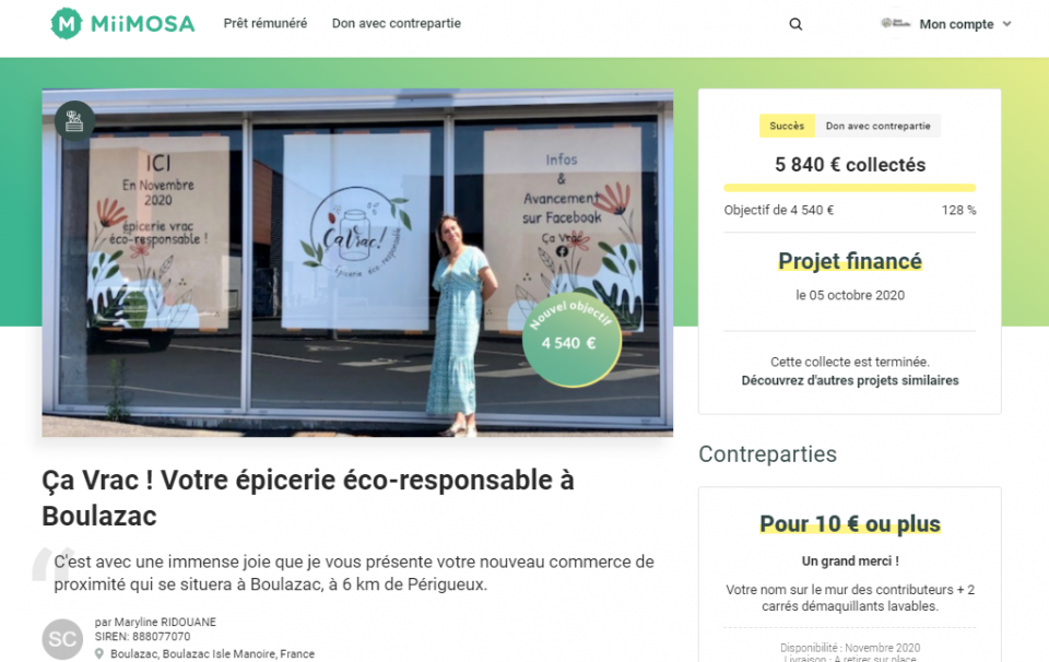 Campagne de crowdfunding dans le cadre de l'appel à projet tous au vrac 2021