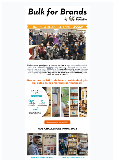 Newsletter – Bonne année 2022 – Bulk for Brands